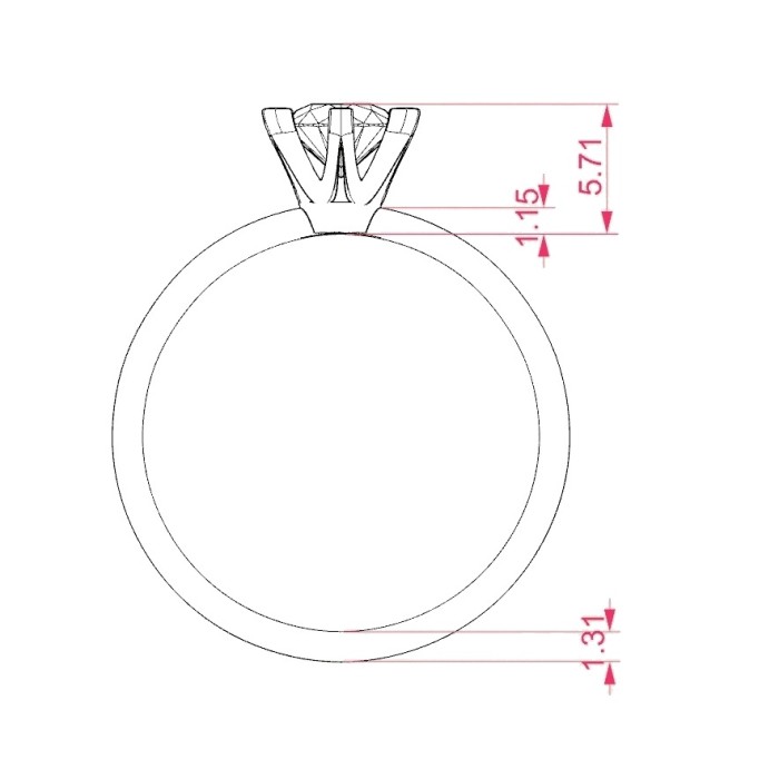 Kuldsõrmus teemantidega „Crown XIII“