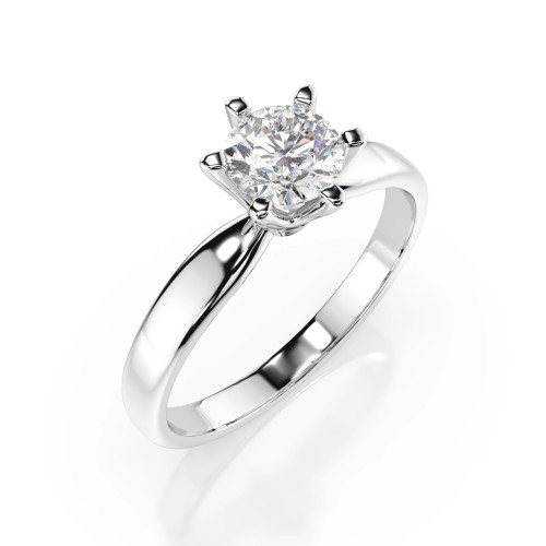 14K White Gold Diamond Ring “Crown XI”