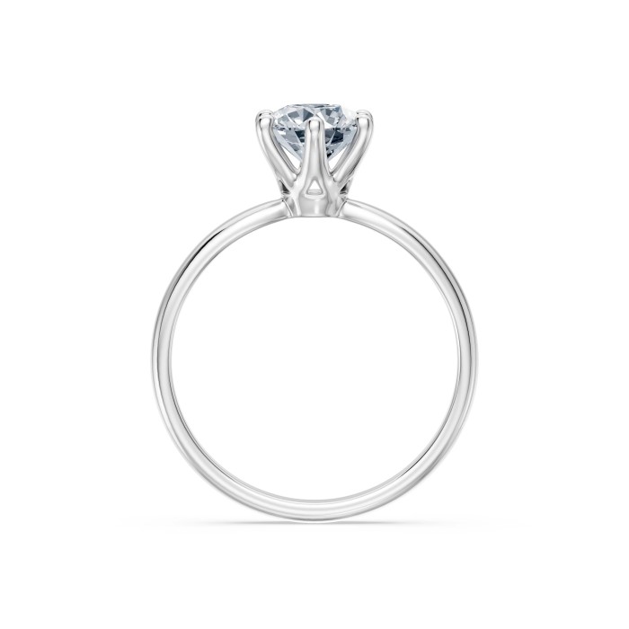 14K White Gold Diamond Ring “Solitaire XXV”