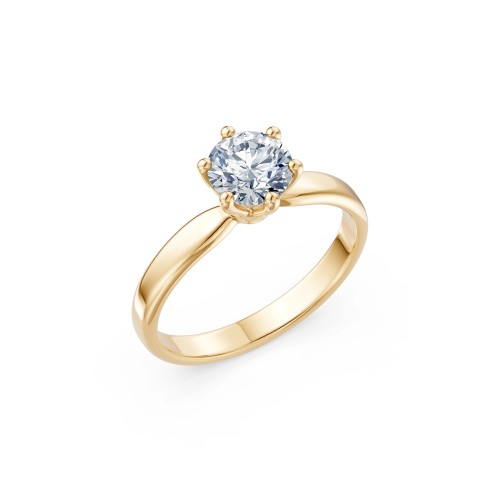14K Yellow Gold Diamond Ring “Solitaire XXIV”