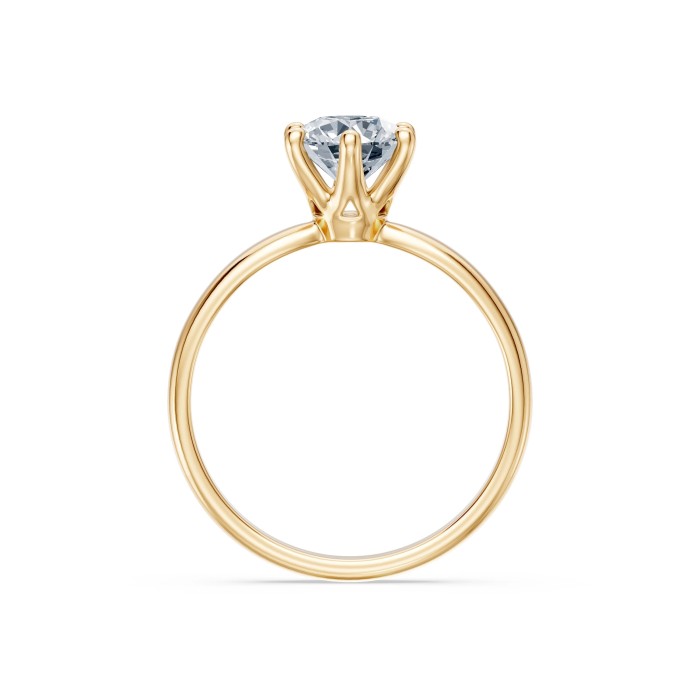14K Yellow Gold Diamond Ring “Solitaire XXIV”