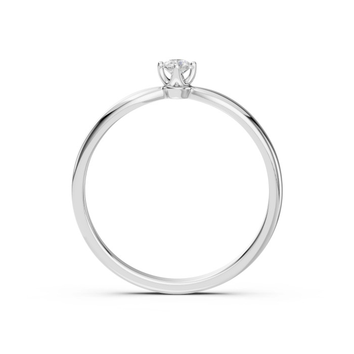 14K White Gold Diamond Ring “Crown VIII”