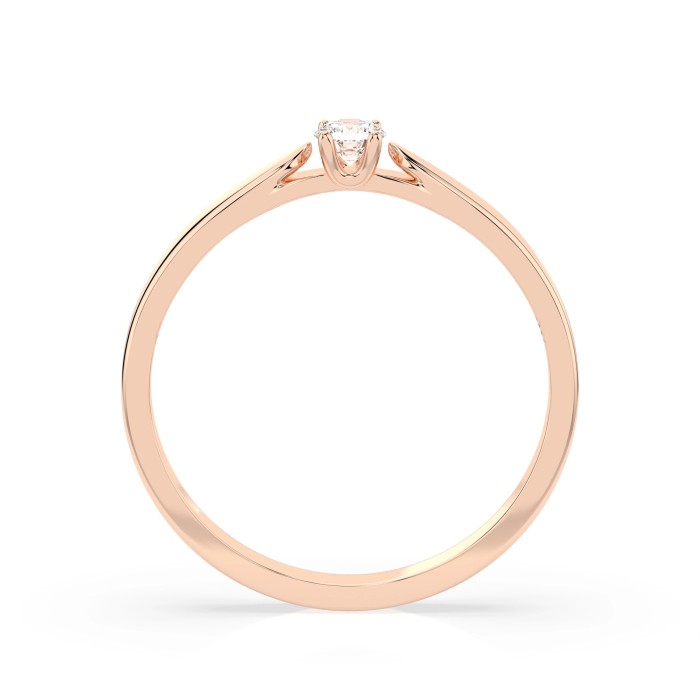 14K Red Gold Diamond Ring “New Classic XI”