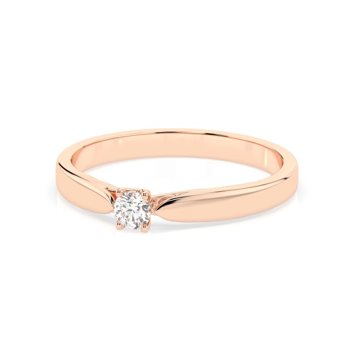 14K Red Gold Diamond Ring “New Classic XI”