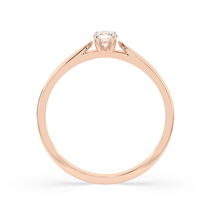 14K Red Gold Diamond Ring “New Classic VIII”