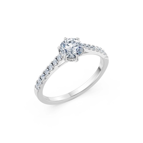 14K White Gold Diamond Ring “Junona XX”
