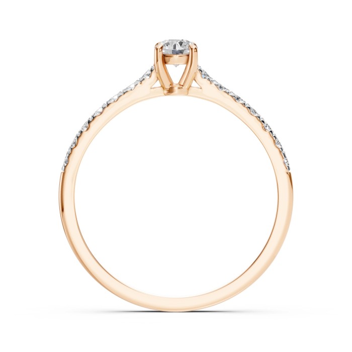 14K Red Gold Diamond Ring “Perfection VII”