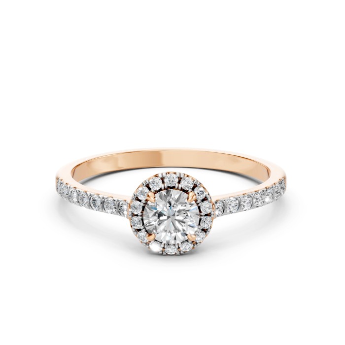 14K Red Gold Diamond Ring “Aria”