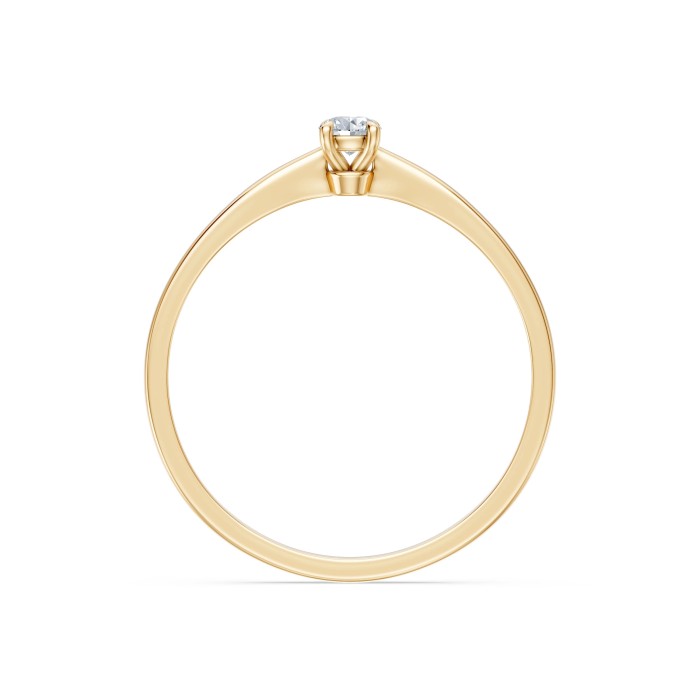 14K Yellow Gold Diamond Ring “Solitaire XV”