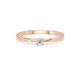 14K Red Gold Diamond Ring “Solitaire XIV”