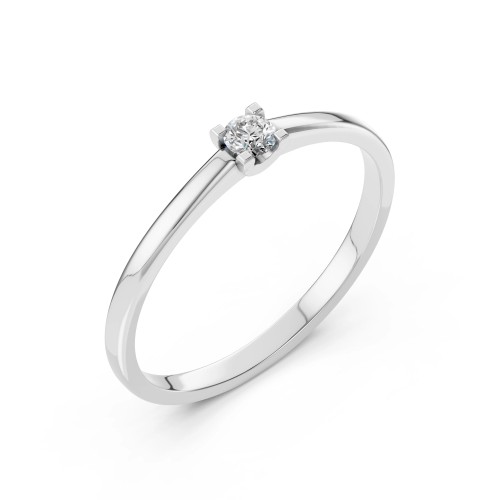 14K White Gold Diamond Ring “Eternal Spark IV”