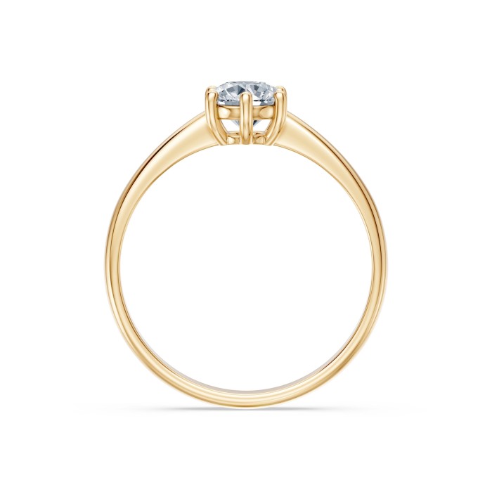 14K Yellow Gold Diamond Ring “New Classic XVIII”