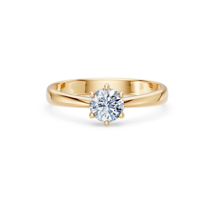 14K Yellow Gold Diamond Ring “New Classic XVIII”