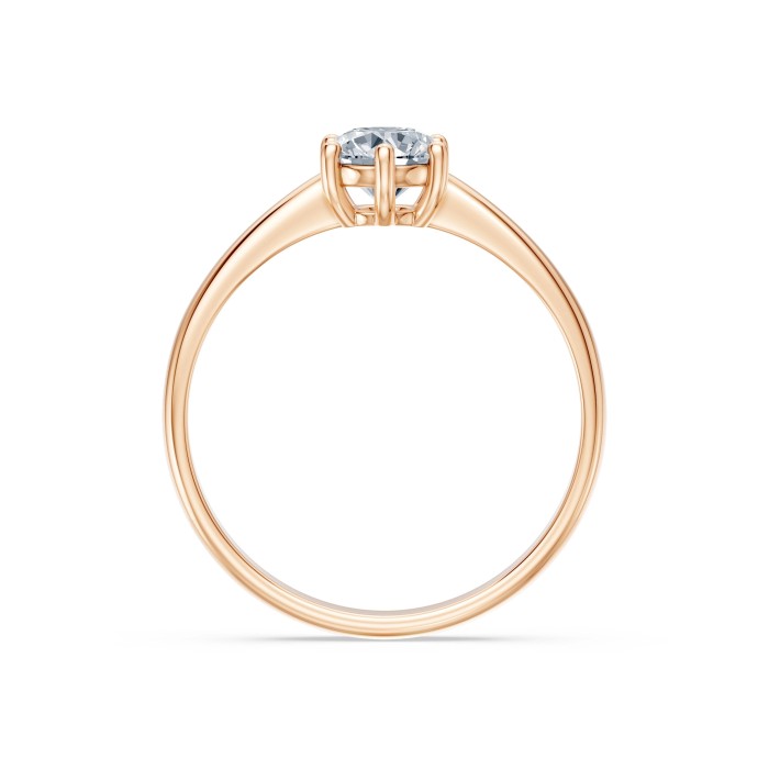 14K Red Gold Diamond Ring “New Classic XVII”