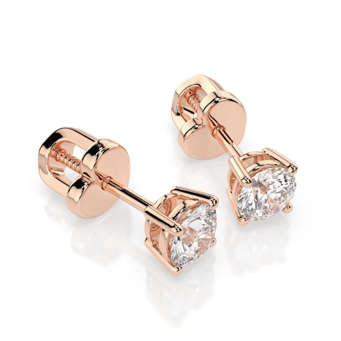 Kuldkõrvarõngad teemantidega „Diamond Heart VII“