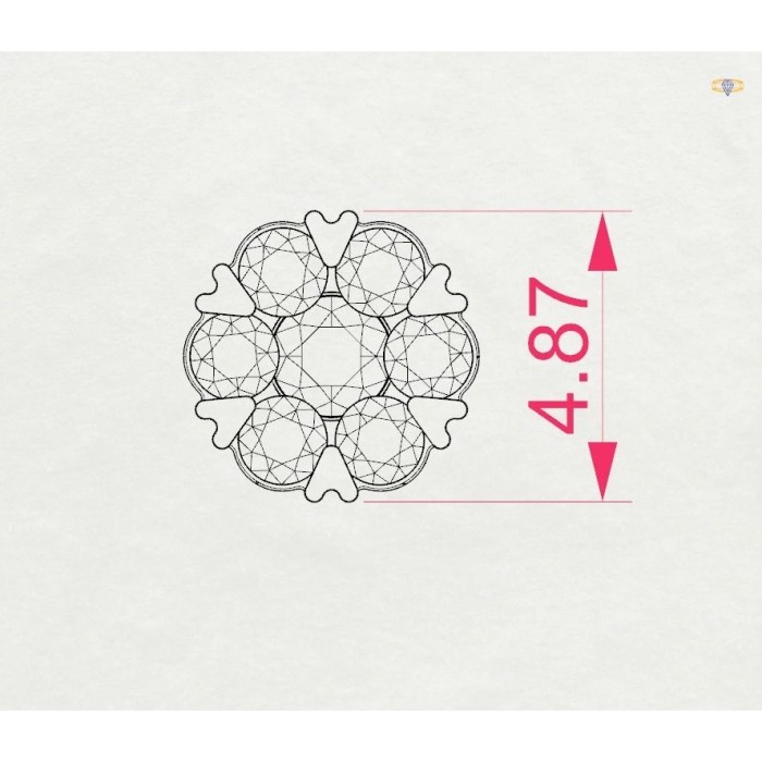 Kuldkõrvarõngad teemantidega „Diamond Blossom VII“