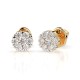 14K Yellow Gold Diamond Earrings “Diamond Blossom VIII”