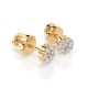 14K Yellow Gold Diamond Earrings “Diamond Blossom VIII”