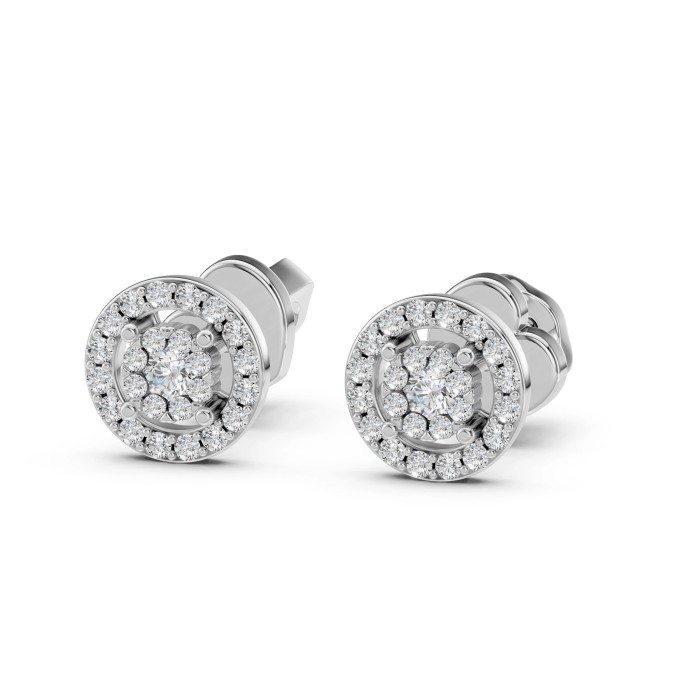 Kuldkõrvarõngad teemantidega „Diamond Blossom XV“