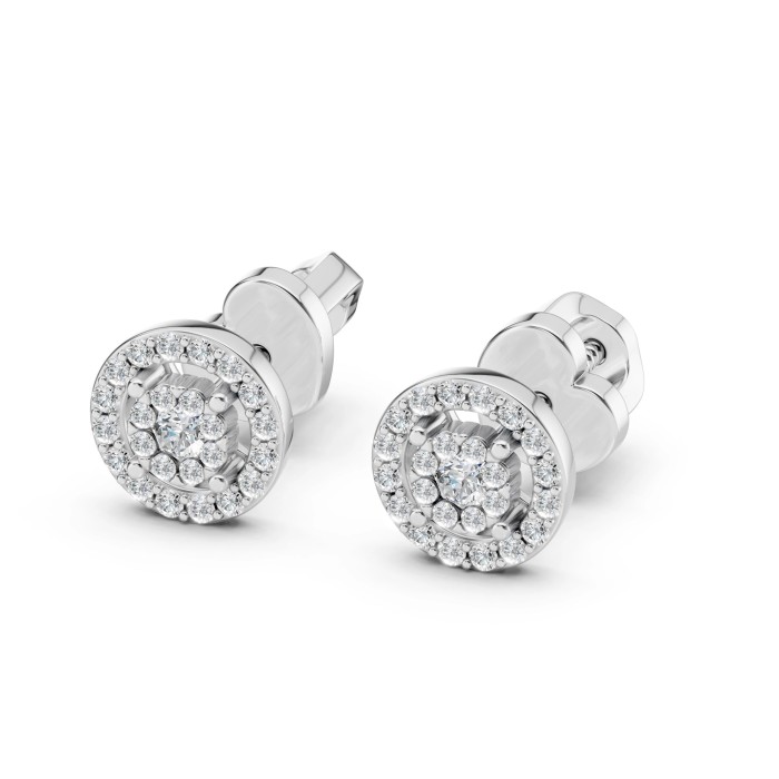 Kuldkõrvarõngad teemantidega „Diamond Blossom XV“