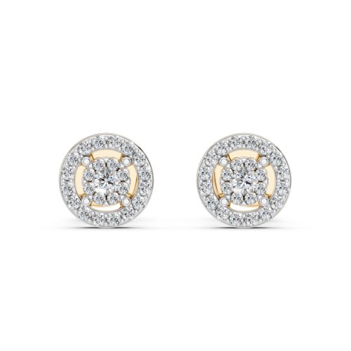 Kuldkõrvarõngad teemantidega „Diamond Blossom XIV“