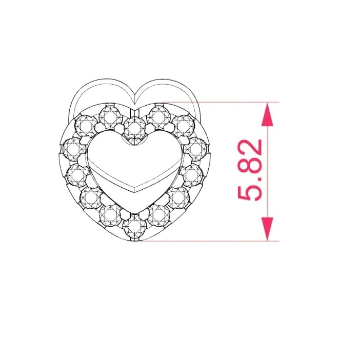 Kuldkõrvarõngad teemantidega „Love V“