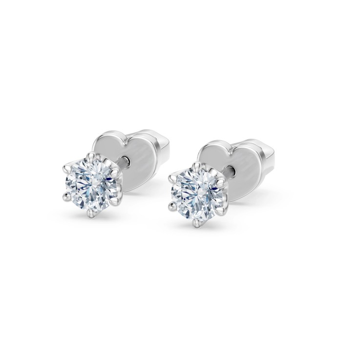 Kuldkõrvarõngad teemantidega „Diamond Heart VI“