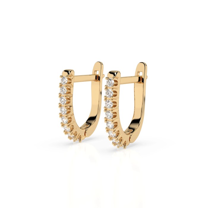 14K Yellow Gold Diamond Earrings “Confetti XXXVIII”