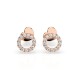 14K Red Gold Diamond Earrings “Eclipse”