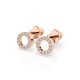 14K Red Gold Diamond Earrings “Eclipse”