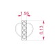 14K White Gold Diamond Earrings “Amor XXI”