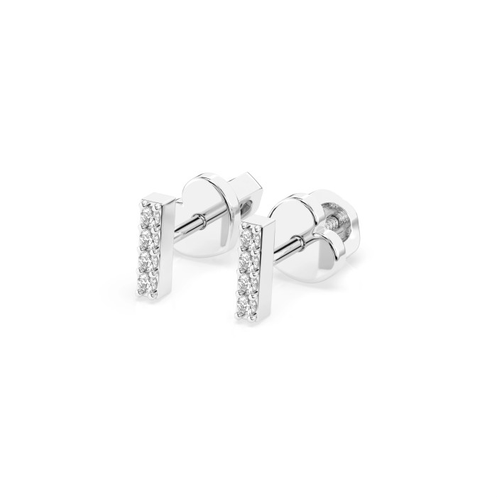 14K White Gold Diamond Earrings “Amor XXI”