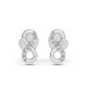 14K White Gold Diamond Earrings “Infinity VIII”