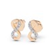 14K Red Gold Diamond Earrings “Infinity VI”