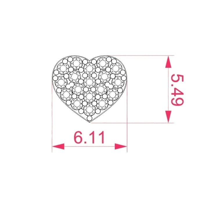 Kuldkõrvarõngad teemantidega „Diamond Heart II“