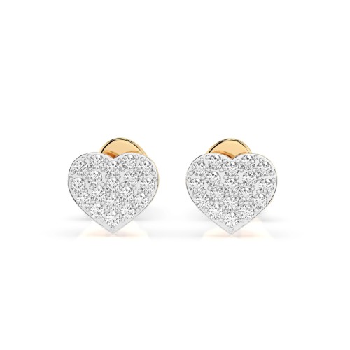 Kuldkõrvarõngad teemantidega „Diamond Heart III“