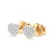Kuldkõrvarõngad teemantidega „Diamond Heart III“