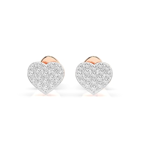 Kuldkõrvarõngad teemantidega „Diamond Heart“