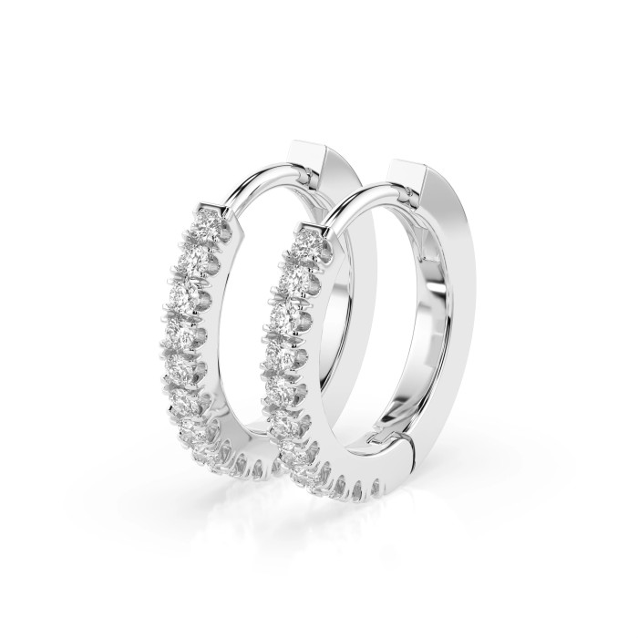 14K White Gold Diamond Earrings “Shackles of Fate III”