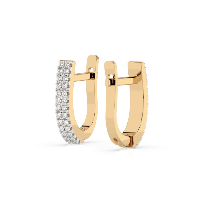 14K Yellow Gold Diamond Earrings “Moonpath II”