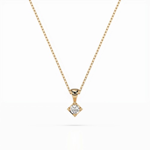 14K Yellow Gold Diamond Pendant “Lucian II”