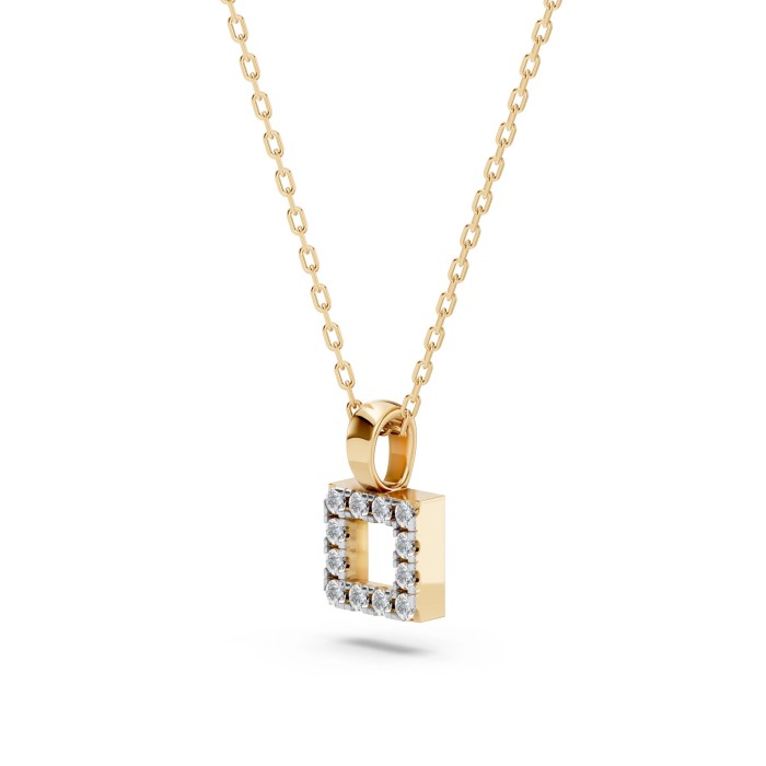 14K Yellow Gold Diamond Pendant “Atrium II”