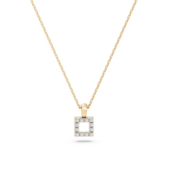 14K Yellow Gold Diamond Pendant “Atrium II”