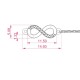 14K Red Gold Diamond Bracelet “Infinity”