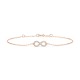 14K Red Gold Diamond Bracelet “Infinity”