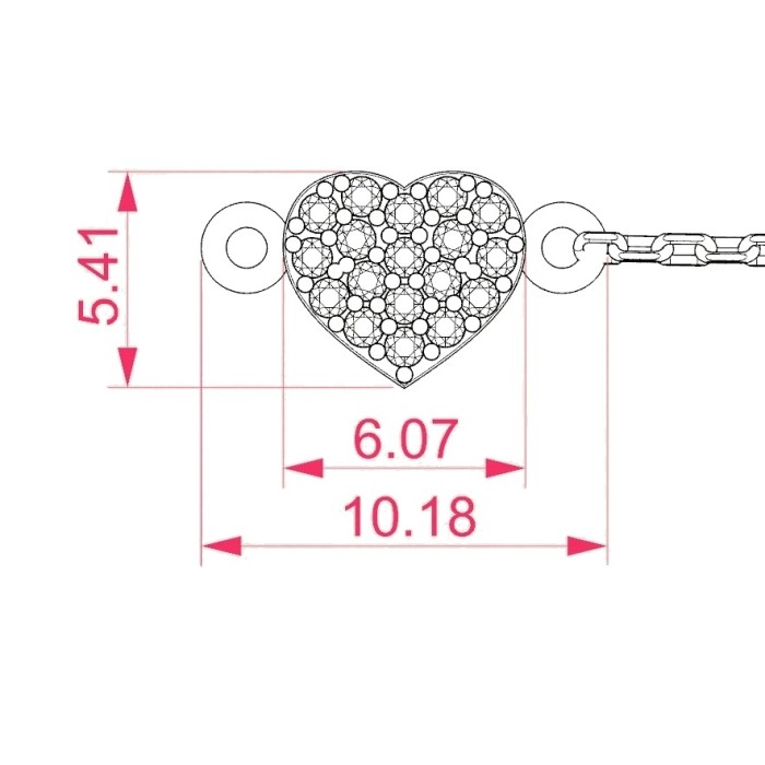 14K White Gold Diamond Bracelet “Amor III”