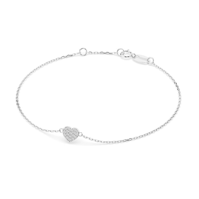 14K White Gold Diamond Bracelet “Amor III”