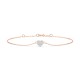 14K Red Gold Diamond Bracelet “Amor”