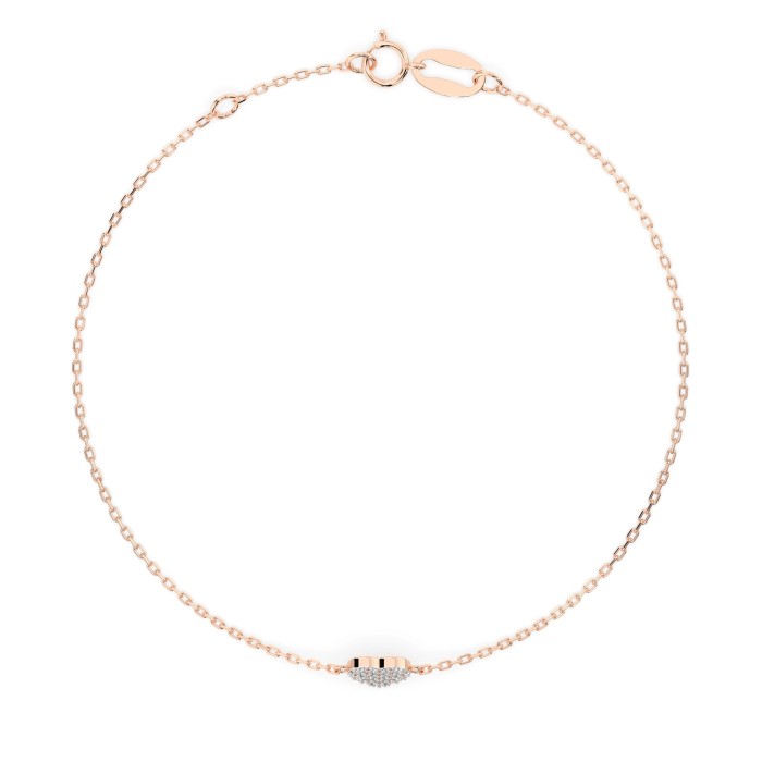 14K Red Gold Diamond Bracelet “Amor”