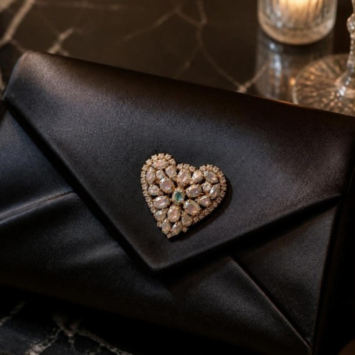 Pross naistele DiamondSky „Crystal Heart II (Aurora Borealis)“ Swarovski kristallidega